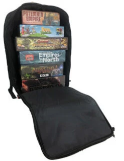 Miniature Market Board Game Bag: Backpack (Labor Day Sale) -Z Man Games Store mm bag01 open