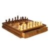 Chess And Checkers: Walnut And Maple Inlaid Chest (Clearance)