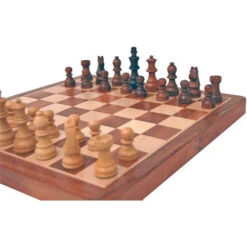 Chess: Inlaid Sheesham Folding Set (14") (Clearance) -Z Man Games Store wwesh914f 2